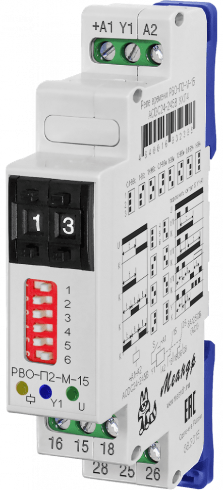 Реле времени РВО-П2-М-15 ACDC24-245В УХЛ4 Меандр