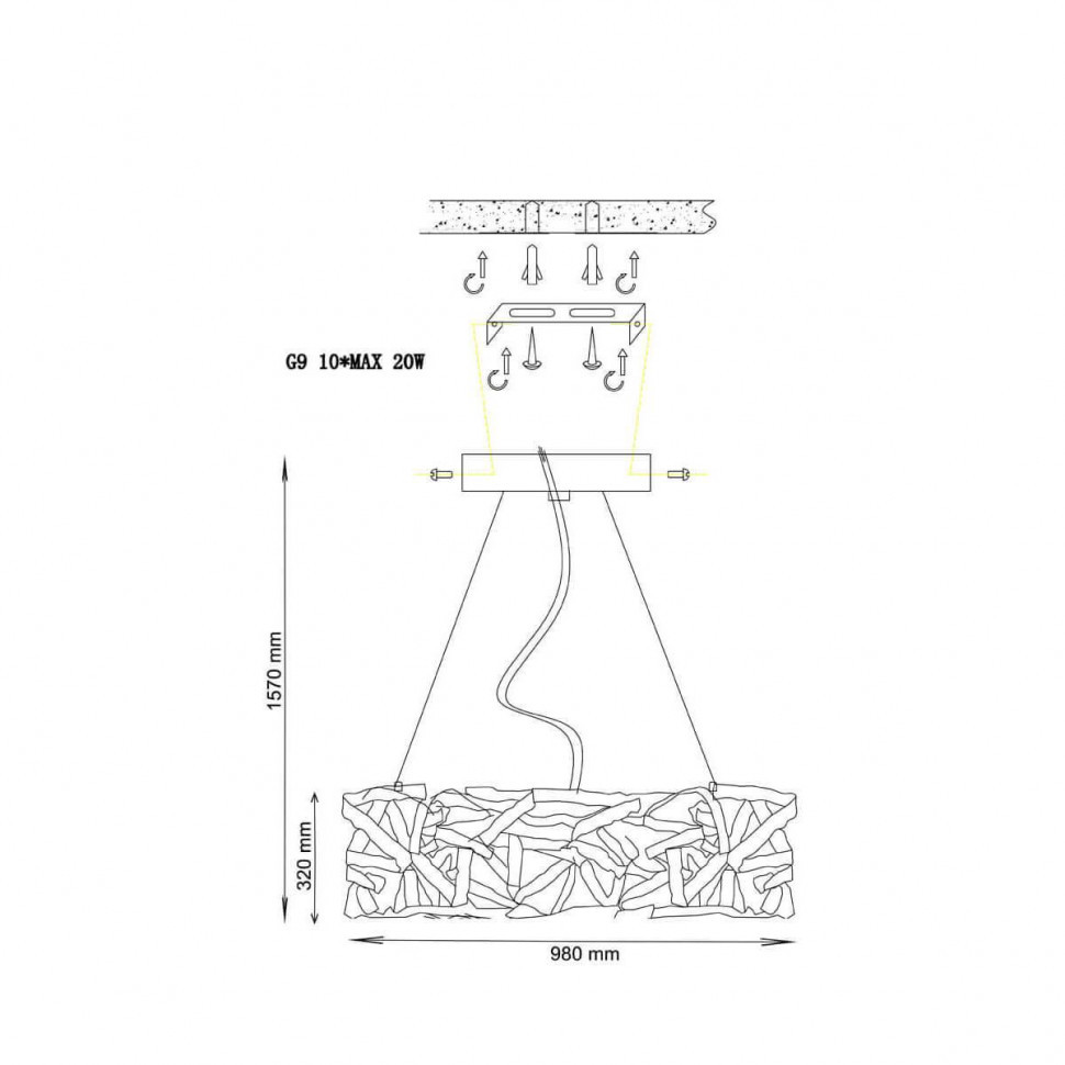 Подвесной светильник Lucia Tucci Fabian 1556.10 Argento
