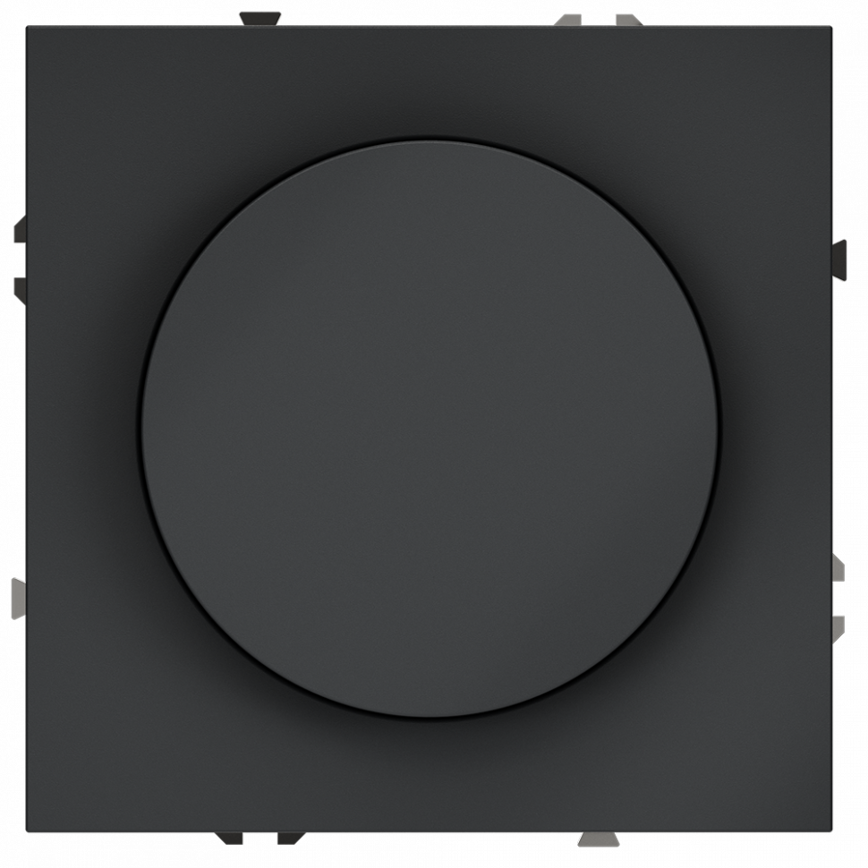 Светорегулятор встраиваемый VOLTUM S70 поворотно-нажимной 600 Вт, (графит) VLS070307