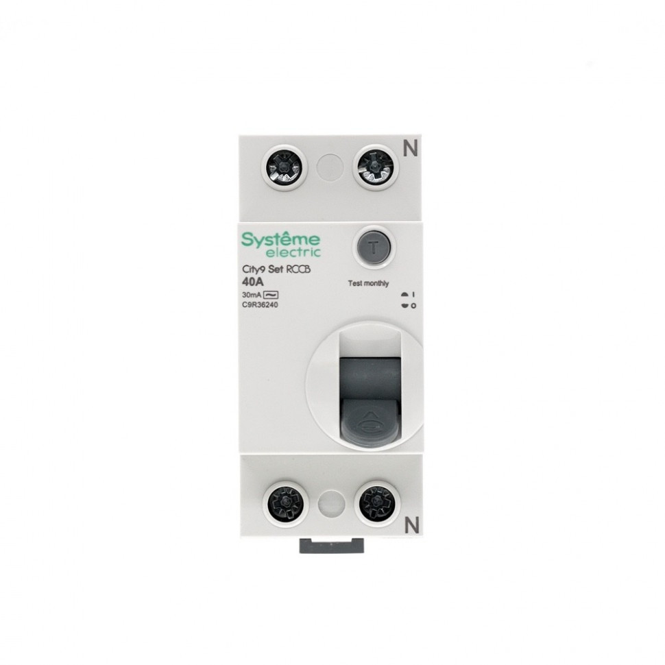 Устройство защитного отключения (УЗО) 40А 2P 30мА Тип-AC 230В Systeme Electric City9 Set C9R36240
