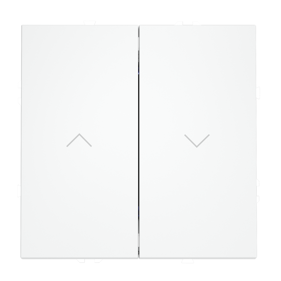 Выключатель встраиваемый VOLTUM S70 для жалюзи 10А, (белый матовый)