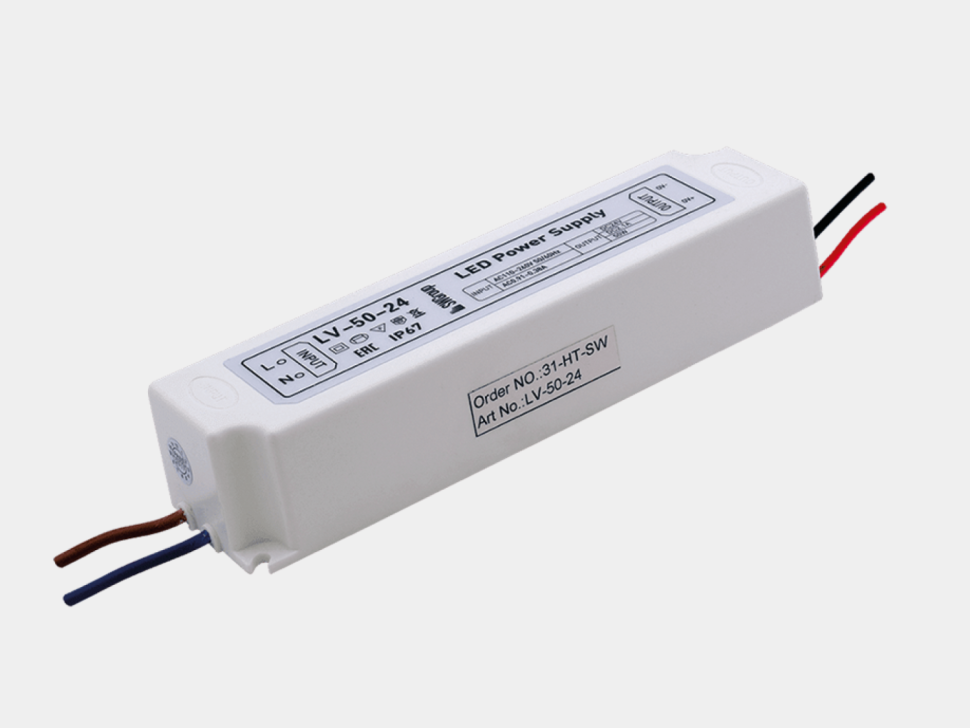  SWG Блок питания для светодиодных лент IP 67 пластик 50 W, 24V, LV-50-24