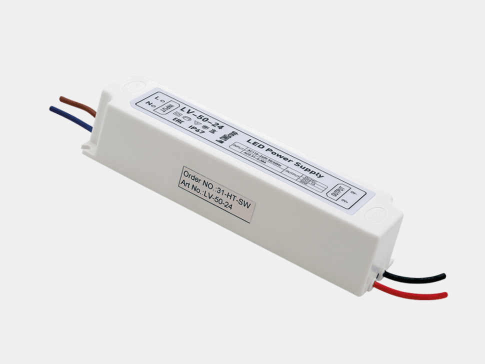  SWG Блок питания для светодиодных лент IP 67 пластик 50 W, 24V, LV-50-24