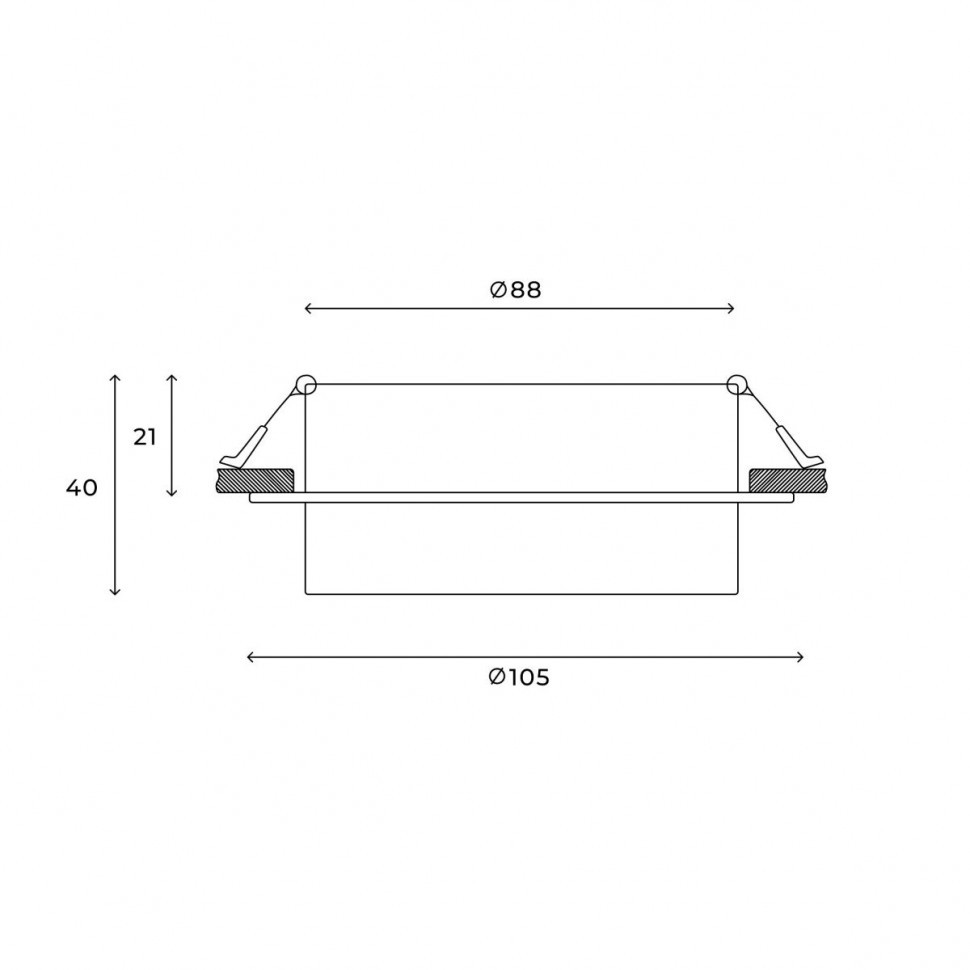 Встраиваемый светильник Hesby Lighting Nimbus HSBL_0127