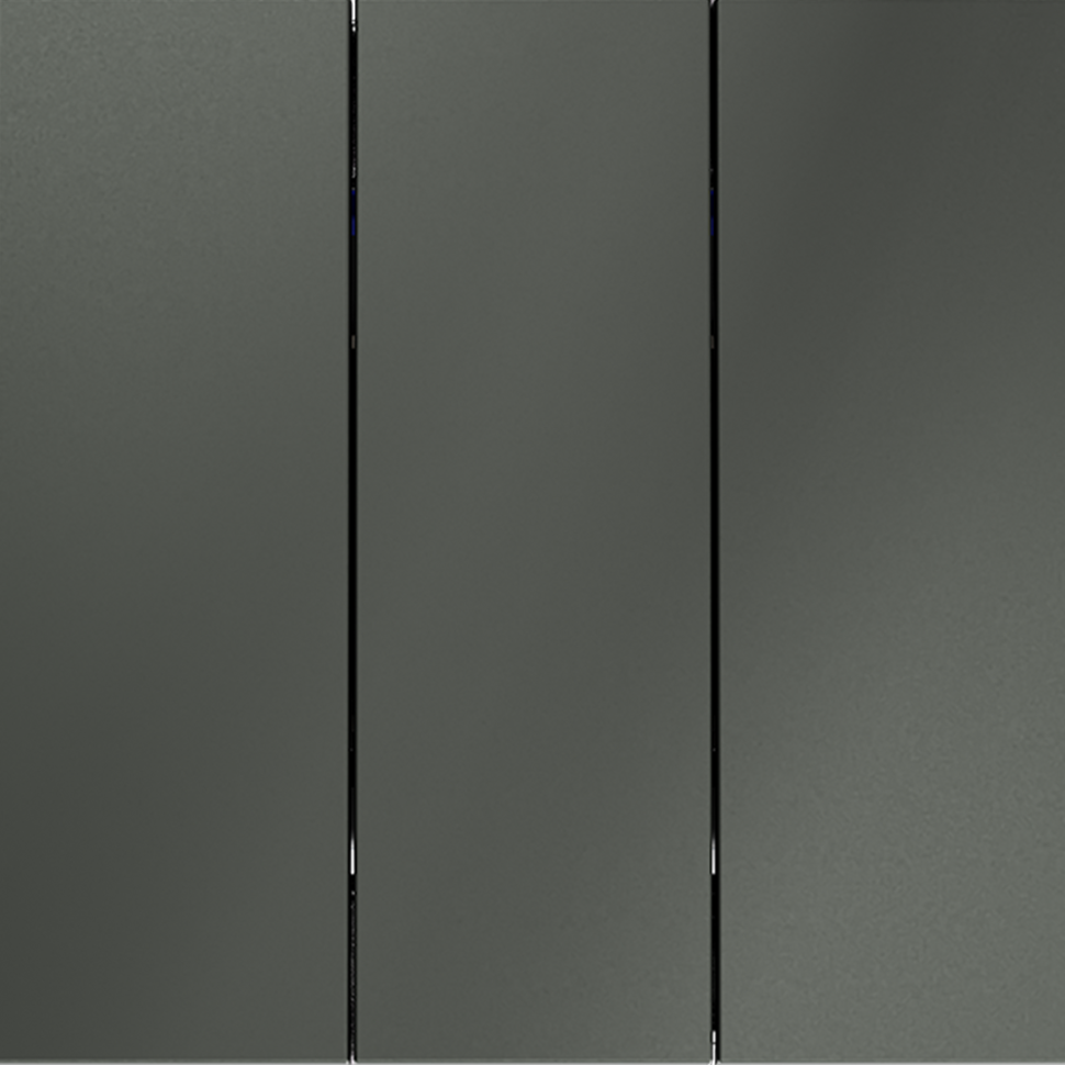 Выключатель встраиваемый VOLTUM S70 трехклавишный 10А, (титан)