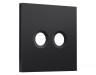 SP8133 Лицевая панель SIGMA (Черный матовый) для TV двойной розетки QUANT PRO