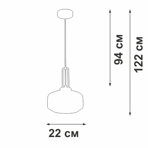 Подвесной светильник Vitaluce V2053-1/1S