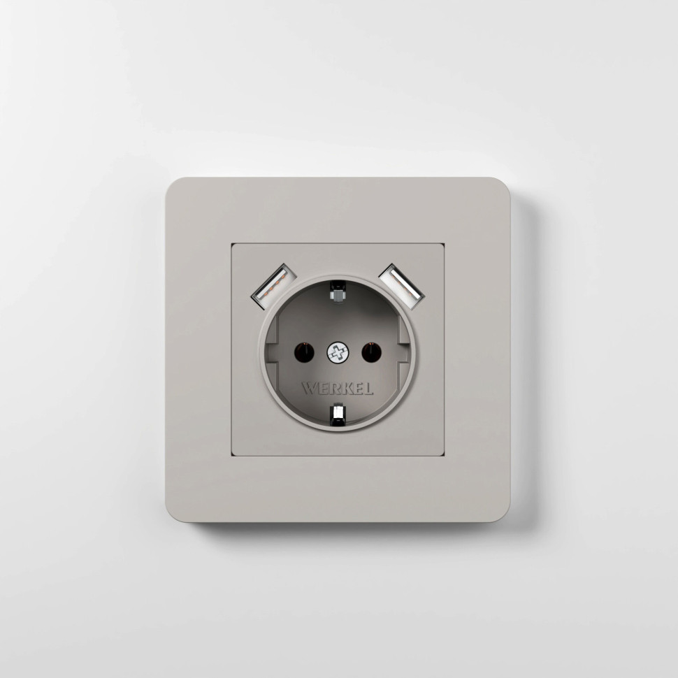 Рамка из поликарбоната на 1 пост Split дымчатый/белый, soft-touch W0013067
