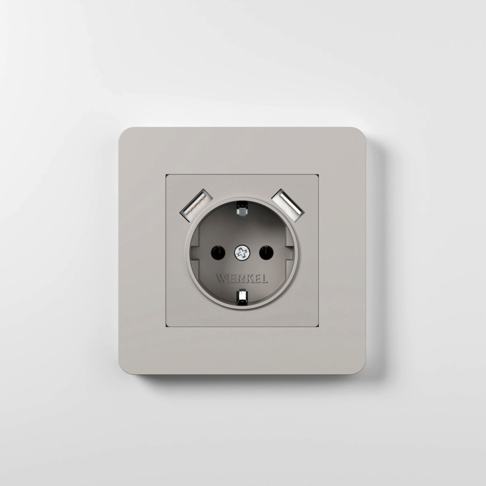 Рамка из поликарбоната на 1 пост Split дымчатый/белый, soft-touch W0013067