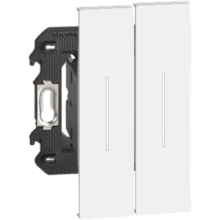 Промежуточный выключатель 2-клавишный,белый  Living Now  винтовые клеммы