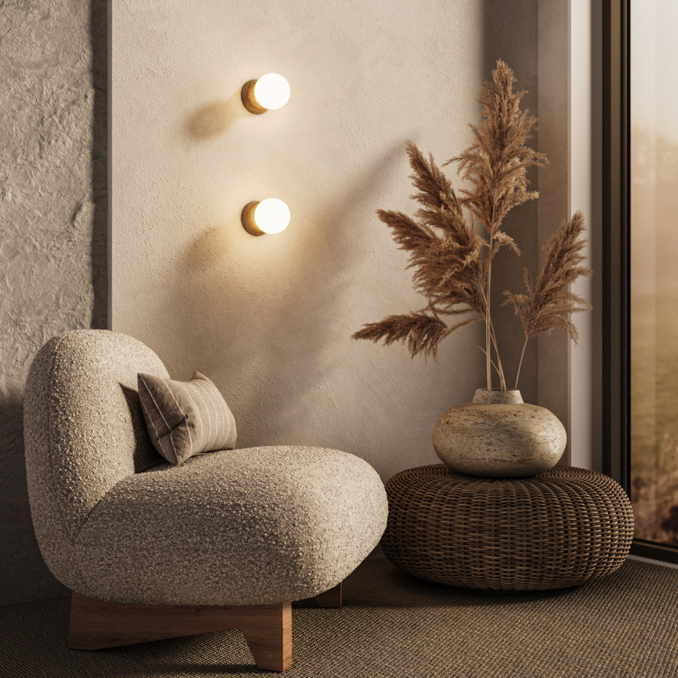 Настенный светильник из травертина 303051 травертин