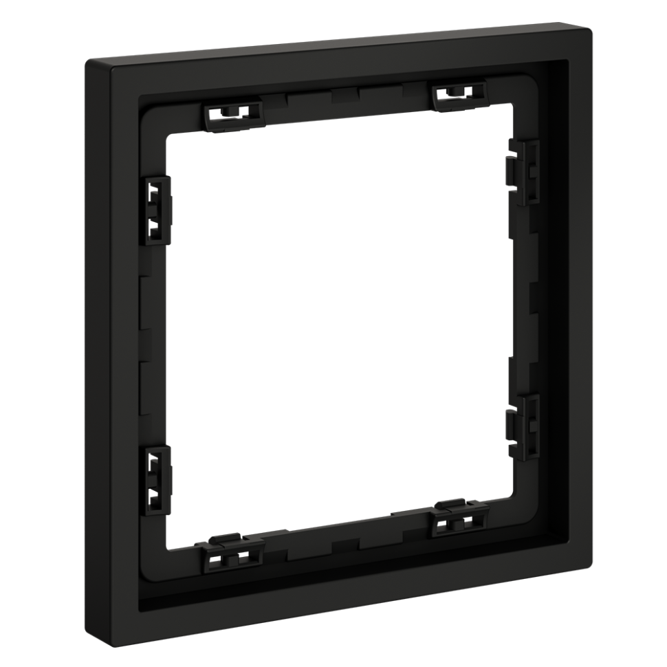 Рамка пластиковая VOLTUM S70 на 1 пост, (черный матовый)