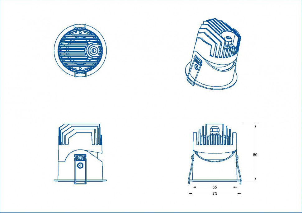 Встраиваемый светильник Fiberli 1005E65 12130604