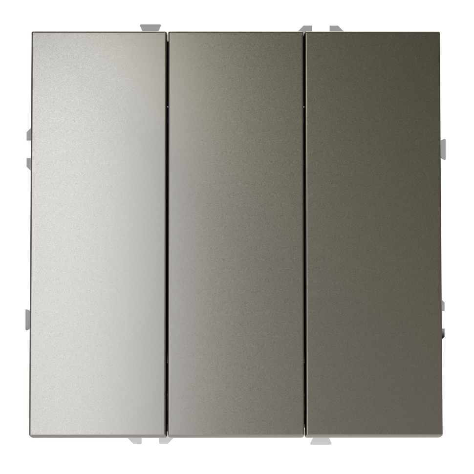 Выключатель встраиваемый VOLTUM S70 трехклавишный 10А, (шелк)