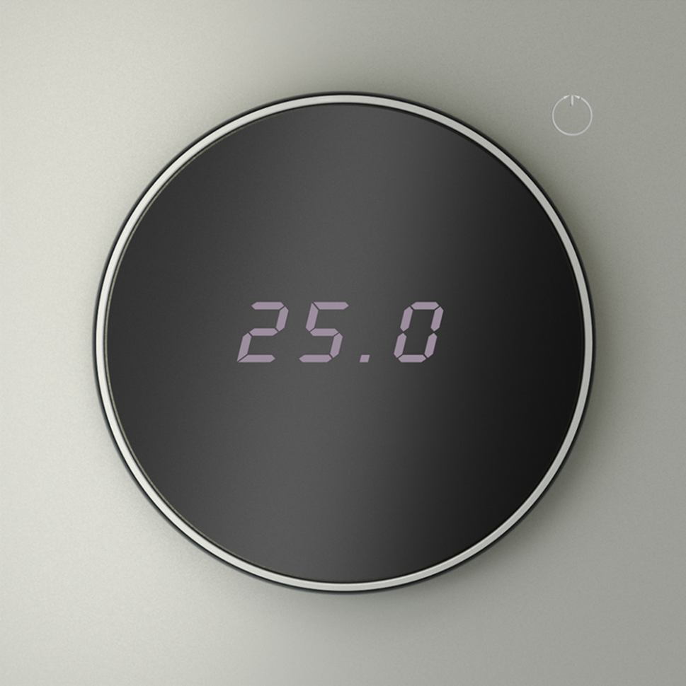 Терморегулятор электронный VOLTUM S70 с индикацией и датчиком, для теплого пола, (сталь)