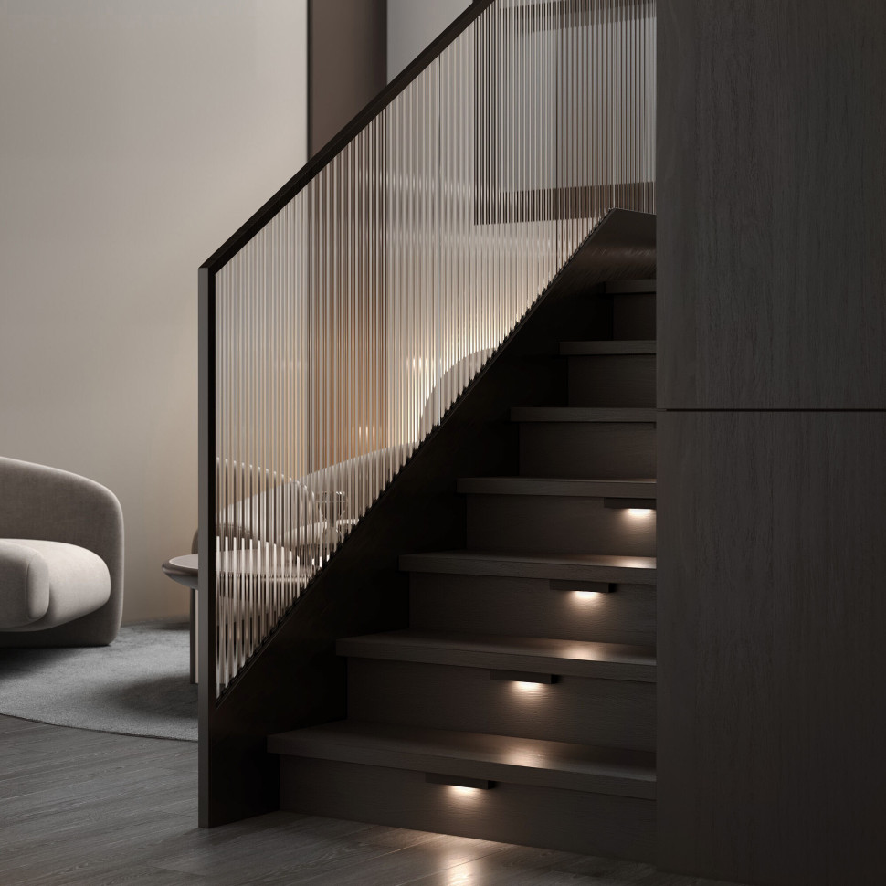 Подсветка для лестниц 40163/LED 4000К черный IP65 40163/LED