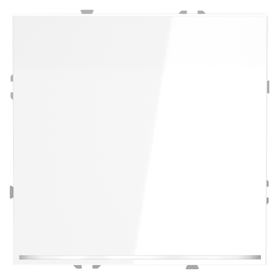 Выключатель встраиваемый VOLTUM S70 одноклавишный с подсветкой 10А, (белый глянцевый)