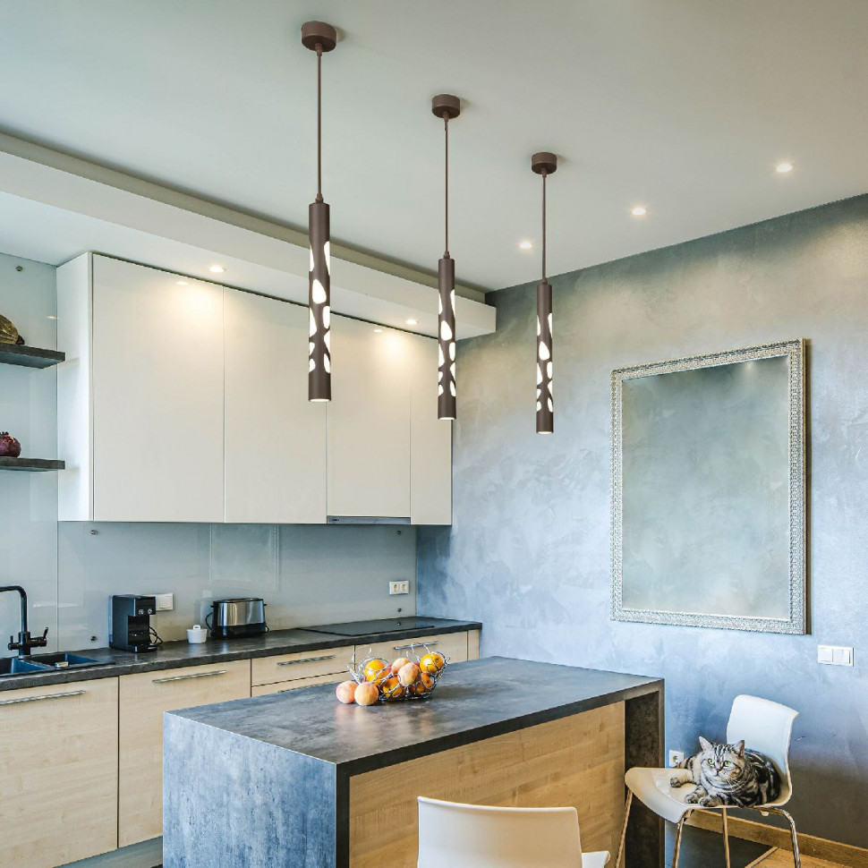 Подвесной светильник Eurosvet DLR037 12W 4200K кофейный a055596