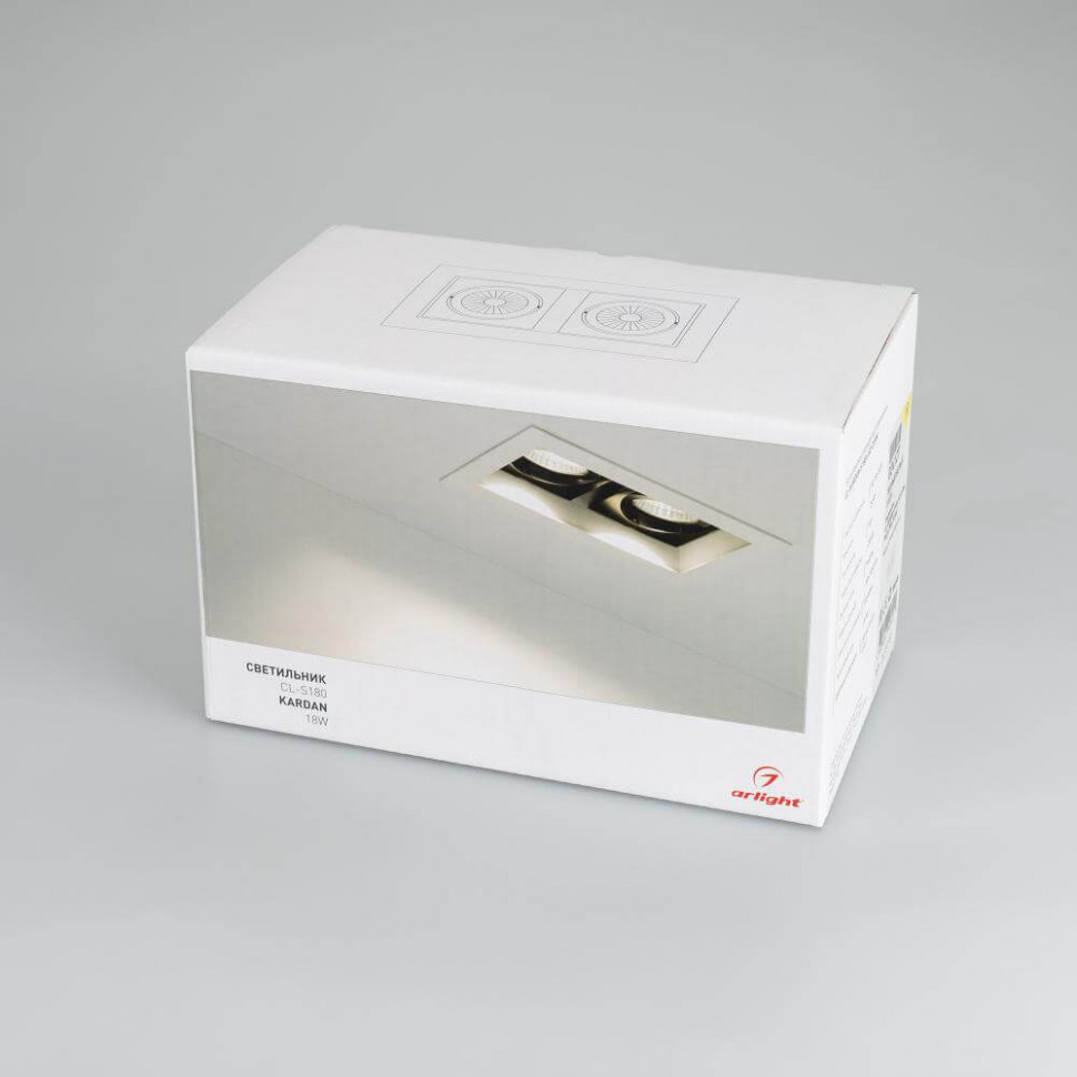 Встраиваемый светильник Arlight CL-KARDAN-S180x102-2x9W Warm 024127