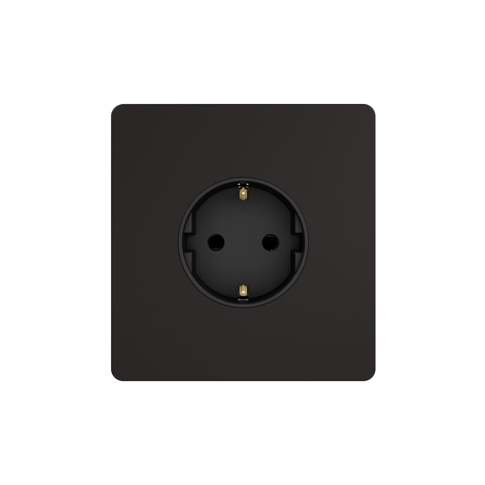 Systeme Infinity, Розетка С/У с ЗК (250В, 16А, защит.шторки), Полярная ночь