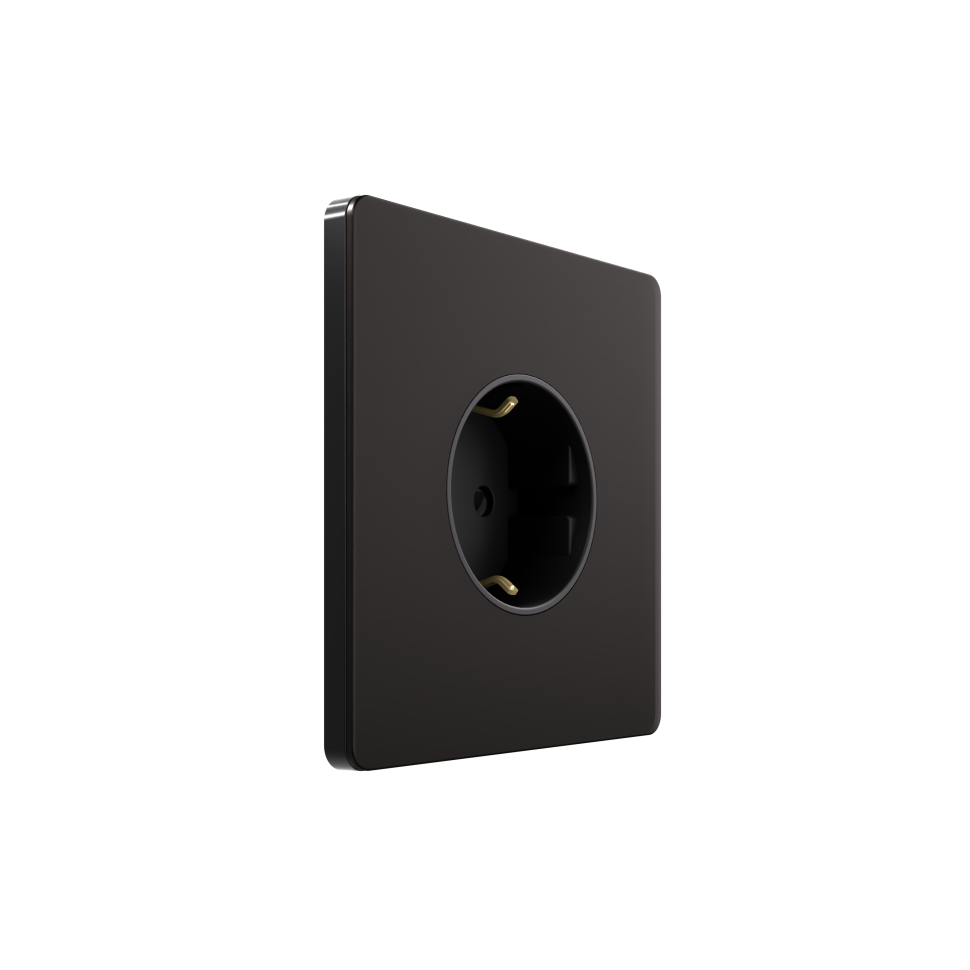 Systeme Infinity, Розетка С/У с ЗК (250В, 16А, защит.шторки), Полярная ночь