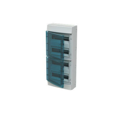 Бокс настенный 48М IP65 прозрачная зеленая дверь Mistral65 (с клемм) 1SLM006501A1207