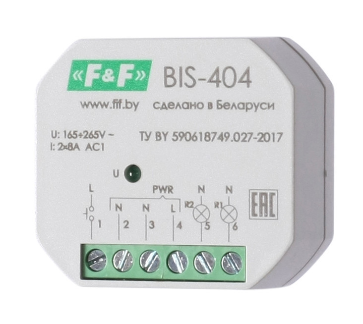 Реле импульсный (бистабильный) BIS-404 EA01.005.006 F&F