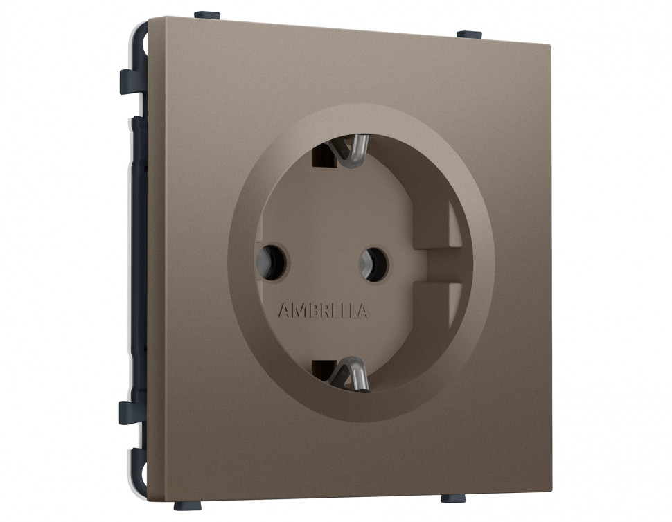 MS636010 Комплект механизма электрической розетки SIGMA Темная бронза матовый 50Hz 2P+E с/з 16A-250V QUANT PRO (SP6360, PR141)