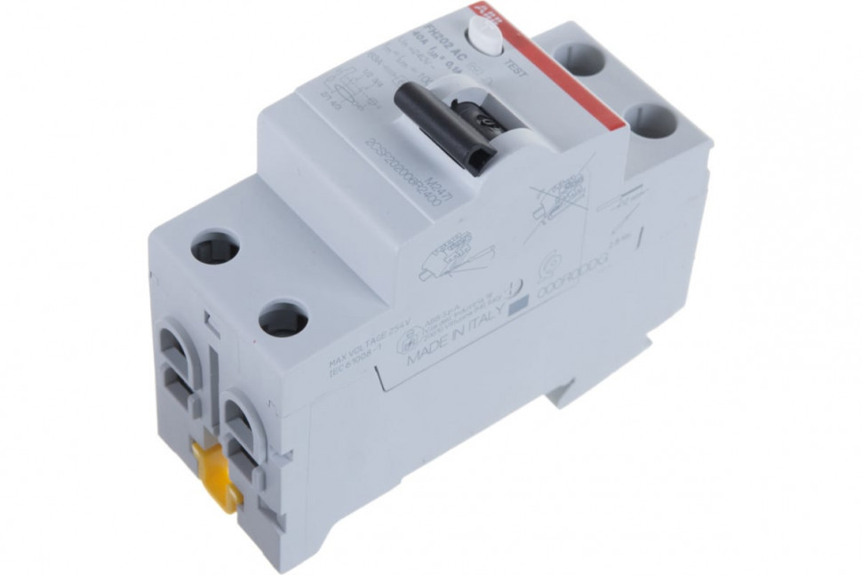 Устройство защитного отключения (УЗО) ABB FH202 AC-40/0.1 Тип-AС 2P 40A 100мА 2CSF202006R2400