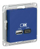 Зарядное устройство USB+Type C Schneider Electric Atlas Design аквамарин ATN001139