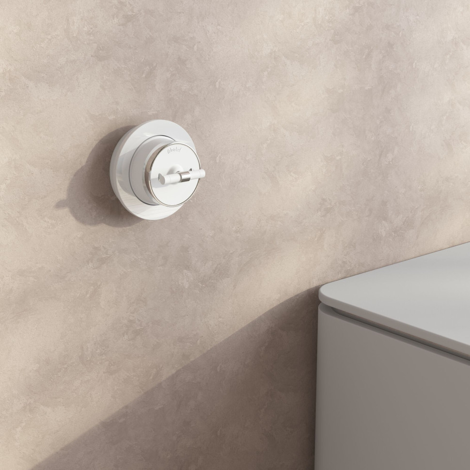 Переключатель/выключатель одноклавишный Vintage белый матовый/хром W5812050