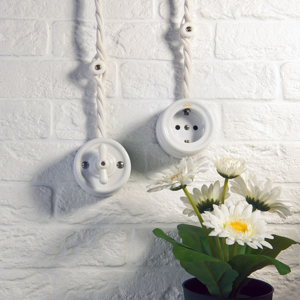 Комплект изоляторов без винта 50 шт. белый ретро W6431301