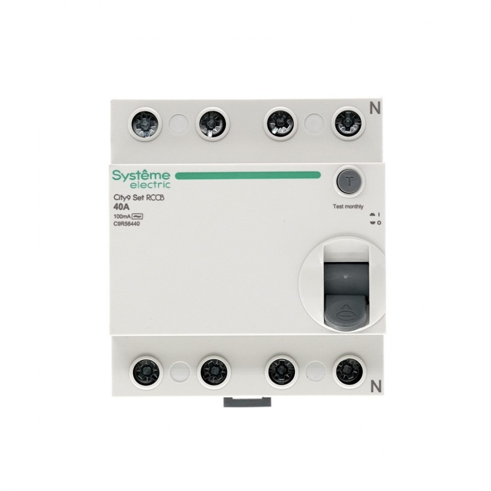 Устройство защитного отключения (УЗО) 40А 4P 100мА Тип-AC 400В Systeme Electric City9 Set C9R56440