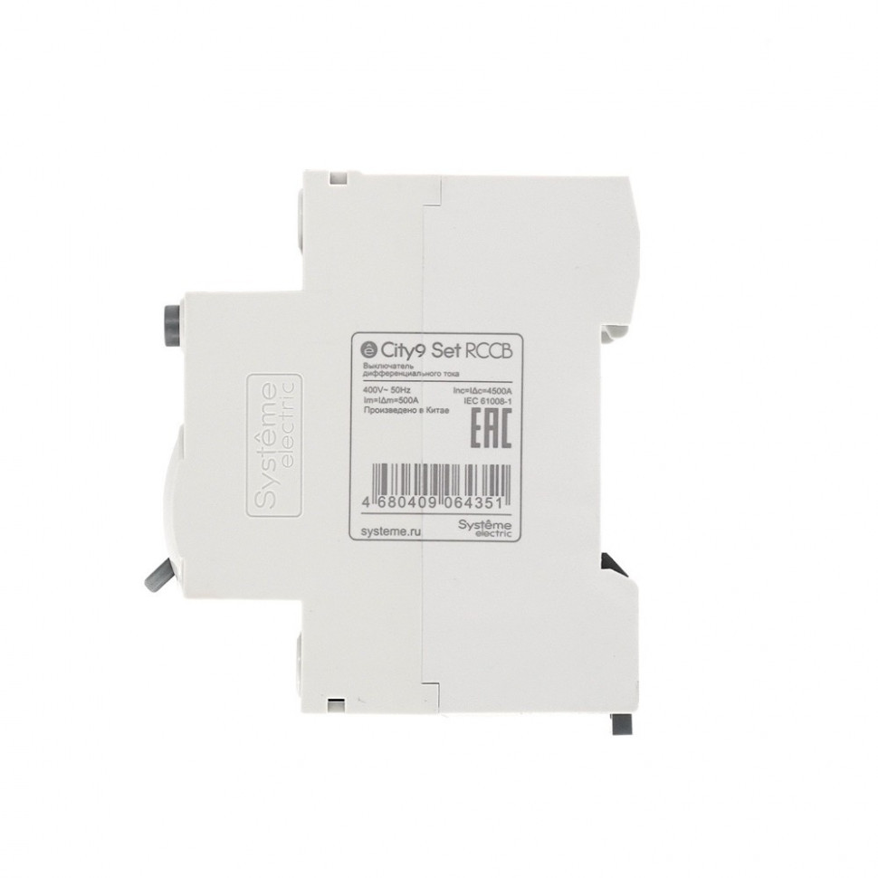 Устройство защитного отключения (УЗО) 40А 4P 100мА Тип-AC 400В Systeme Electric City9 Set C9R56440