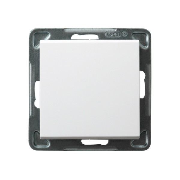 Ospel Sonata Белый выключатель самовозвратный 1-клавишный