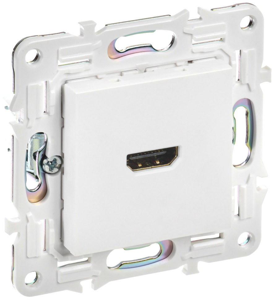 IEK SKANDY Розетка HDMI SK-H01W арктический белый , SK-H10-K01