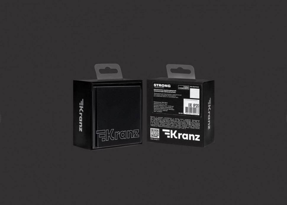 KRANZ Выключатель STRONG 1 кл перекрестный (переключатель) 10А с/у шелк KR-78-0710-8