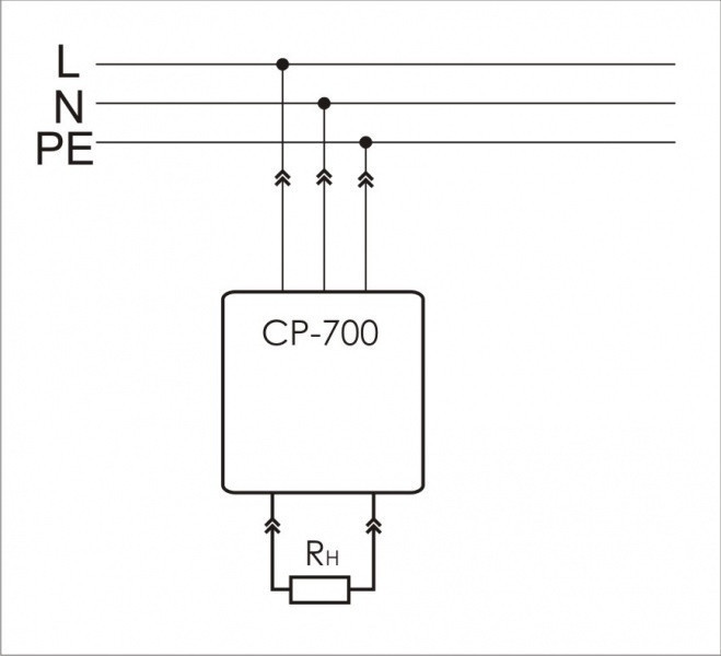 Реле напряжения (Однофазный-АС / Ампер-16 / Контакт-1NO) CP-700
