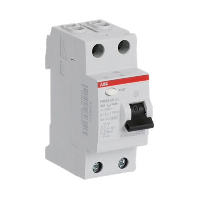 Устройство защитного отключения (УЗО) ABB FH202 AC-40/0.3 Тип-AС 2P 40A 300мА 2CSF202003R3400