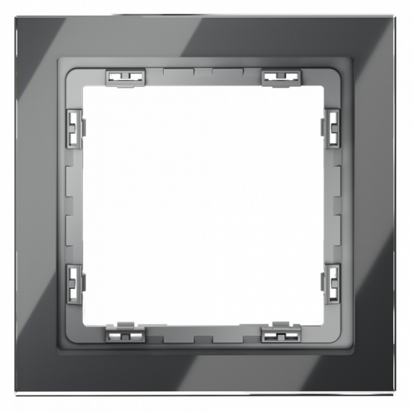 Рамка стеклянная VOLTUM S70 на 1 пост, (графит, стекло) VLS110107