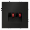 Розетка акустическая встраиваемая VOLTUM S70 4-местная, (черный матовый) VLS060308
