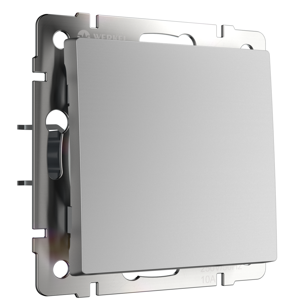 W1112006/ Выключатель одноклавишный проходной (серебряный) W1112006