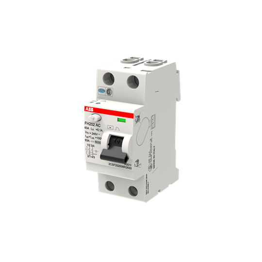 Устройство защитного отключения (УЗО) ABB FH202 AC-63/0.1 Тип-AС 2P 63A 100мА 2CSF202006R2630