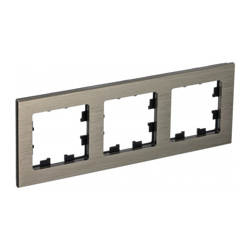 Рамка Systeme Electric Atlas Design Nature на 3 поста, латунь ATN312203