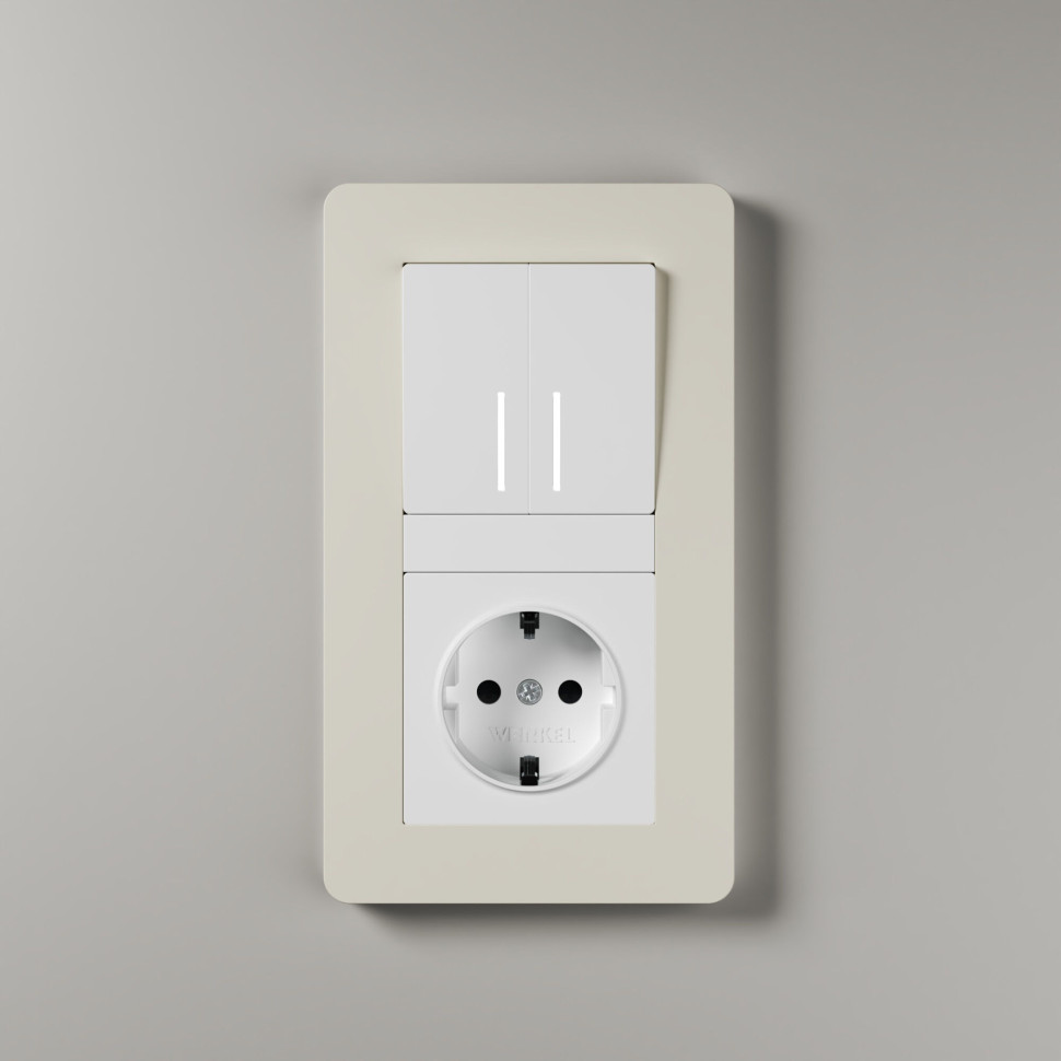 Розетка с заземлением, безвинтовой зажим (белая) W1171301